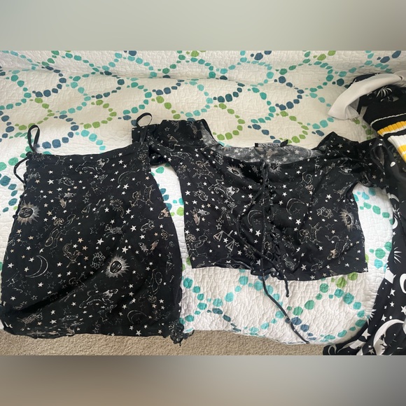 Motel Rocks Astrology Print Top and Skirt Set - Picture 1 of 7